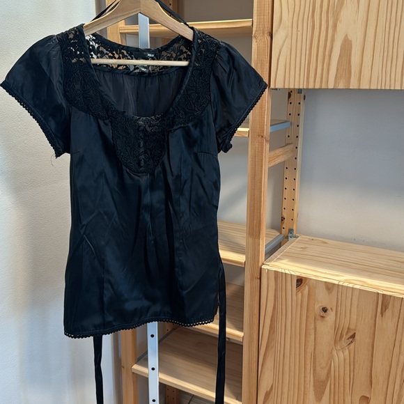 H&M Satin and Lace Tie Back Top - Picture 4 of 9